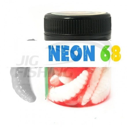 Силиконовые приманки Neon 68 Maggot 1.3&#039;&#039; 35mm #White Red