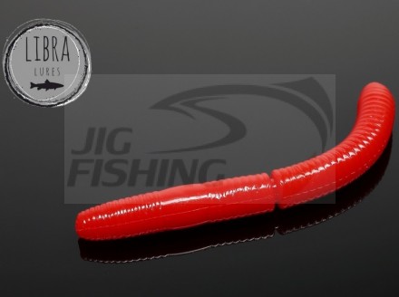Силиконовые приманки Libra Lures Fatty D Worm 75mm #021 Red