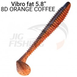 Мягкие приманки Crazy Fish Vibro Fat 5.8&quot; 8D Orange Coffee