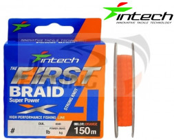 Шнур Intech First Braid X4 150m Orange #2.5 0.260mm 15kg