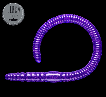 Мягкие приманки Libra Lures Flex Worm 95mm #020 Purple With Glitter