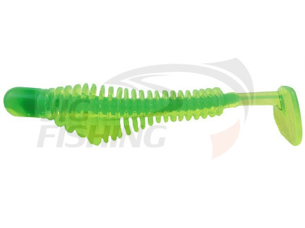 Мягкие приманки B Fish &amp; Tackle Pulse-R Paddle Tail 3.25&quot; #102  Chartreuse/Green Core