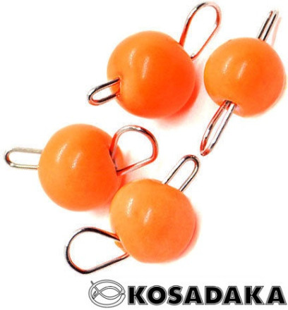 Груз чебурашка разборный Kosadaka вольфрам Orange Glowing 1gr