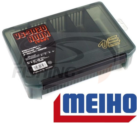 Коробка рыболовная Meiho/Versus VS-3020NDDM Black 255x190x60mm