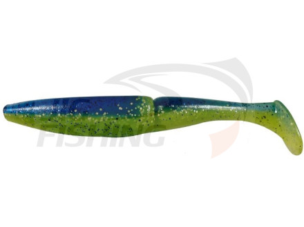 Мягкие приманки Sawamura One&#039;up Shad 5&quot; #158 Cobalt Blue Lime Silver Glitter