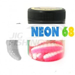 Силиконовые приманки Neon 68 Maggot 1.3'' 35mm #White Pink