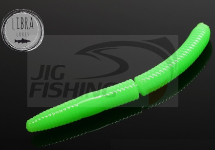 Силиконовые приманки Libra Lures Fatty D Worm 75mm #026 Hot Apple