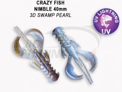 Мягкие приманки Crazy Fish  Nimble 1.6&quot; #3D Swamp Pearl