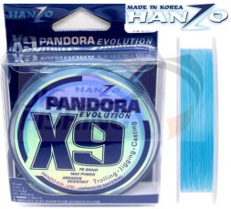 Шнур Hanzo Pandora Evolution x9 150m Blue #0.6 0.13mm 7.4kg
