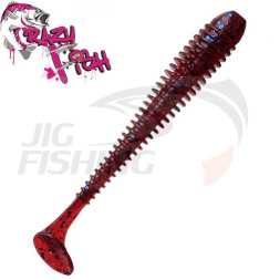 Мягкие приманки Crazy Fish Vibro Worm 4&quot; #73 Blue Ruby