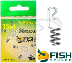 Спираль для фиксации приманки Fish Season Spring Lock WD 0.6-L15 15х4 (10шт/уп)