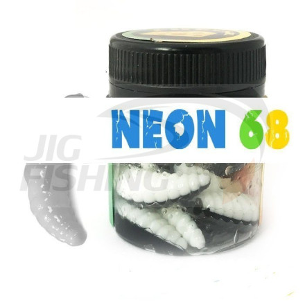 Силиконовые приманки Neon 68 Maggot 1.3&#039;&#039; 35mm #White Black