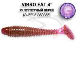 Мягкие приманки Crazy Fish Vibro Fat 4&quot; 13 Purple Pepper