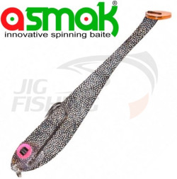 Плоские приманки Asmak Flat Bait Shad Black Silver 70mm