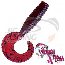Мягкие приманки Crazy Fish Angry Spin 4&quot; 73 Blue Ruby