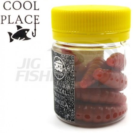 Мягкие приманки Cool Place личинка Maggot 1.2&quot; #Red Brown