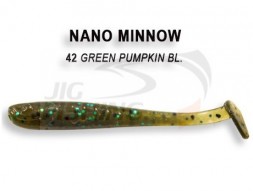 Мягкие приманки Crazy Fish Nano Minnow 1.6&quot;   42 Green Pumpkin BL
