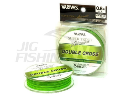 Шнур плетеный Varivas Super Trout Advance Double Cross Green 100m #0.6 0.128mm 2.7kg