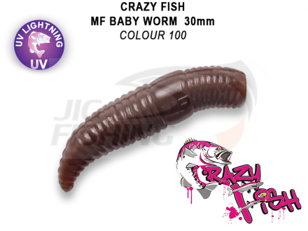 Мягкие приманки Crazy Fish MF Baby Worm Floating 1.2&quot; #100 (Cheese)