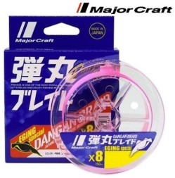 Шнур Major Craft Dangan Braid Eging Special X8 150m Pink #0.8 0.148mm 6.9kg