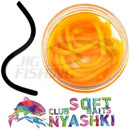 Мягкие приманки Nyaski.Club  Червь Лапша (Доширак) Orange