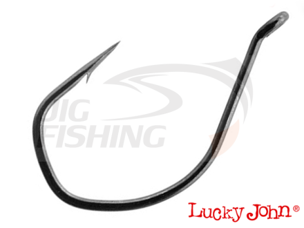 Одинарные крючки Lucky John LJH520 #1 (6 шт в уп)