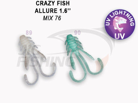 Мягкие приманки Crazy Fish Allure 1.6&quot; Mix 76