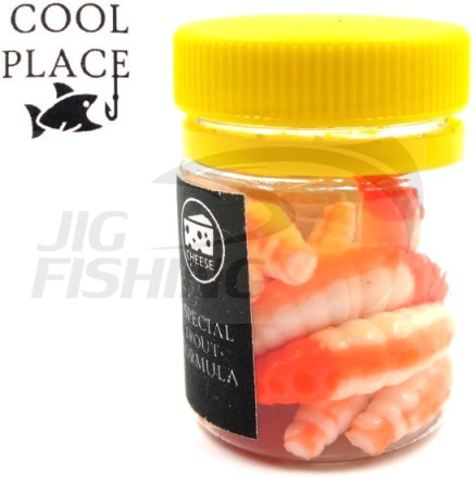 Мягкие приманки Cool Place личинка Maggot 1.2&quot; #Red White