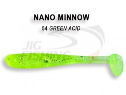 Мягкие приманки Crazy Fish Nano Minnow 1.6&quot; 54 Green Acid