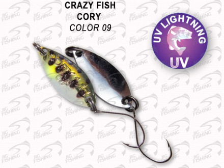 Колеблющиеся блесна Crazy Fish Cory 1.1gr #09