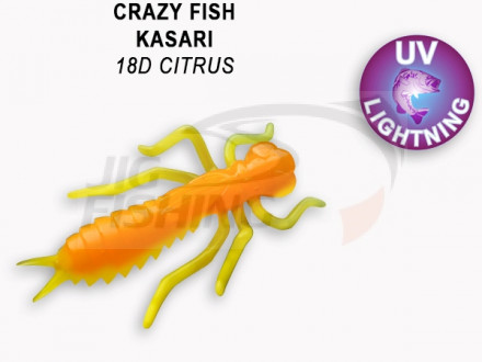 Мягкие приманки Crazy Fish Kasari 1&quot; 18D Citrus