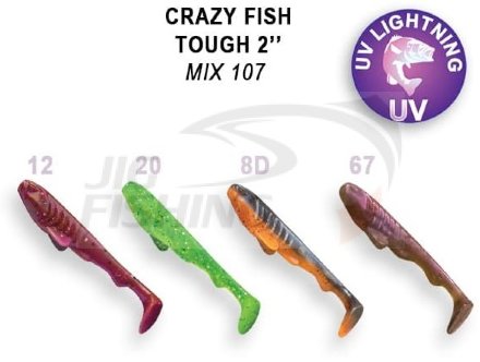 Мягкие приманки Crazy Fish Tough 2&quot; #Mix 107