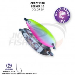 Блесна колеблющаяся Crazy Fish Seeker 2gr #25