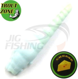 Мягкие приманки Trout Zone Paddle 1.3&quot; #Glow Blue Cheese (12шт/уп)