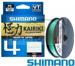 Шнур Shimano Kairiki X4 150m Multicolor 0.19mm 11.6kg
