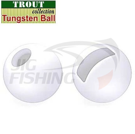 Вольфрамовые головки с вырезом Trout White 6.3mm 1.9gr (5шт/уп)