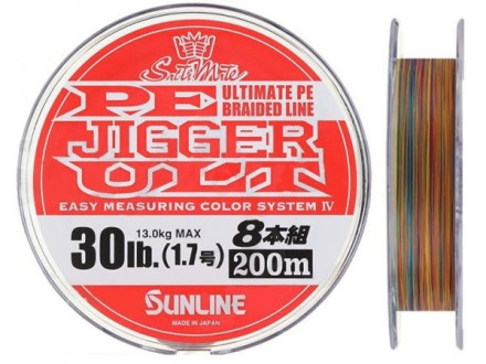Шнур плетеный Sunline PE Jigger ULT 8 200m #1.5 0.205mm 11.2kg