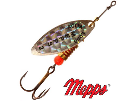 Вращающаяся блесна Mepps Aglia Long Rainbo 1 #AG (серебро)