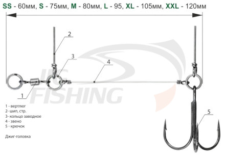 Стингер Vido Craft Stinger Eye Jig M 80mm