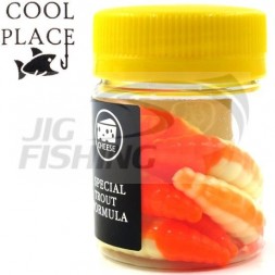 Мягкие приманки Cool Place личинка Maggot 1.6&quot; #White Orange