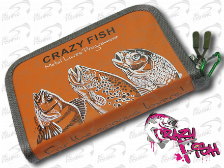 Кошелек для блесен Crazy Fish Spoon Case Large Orange