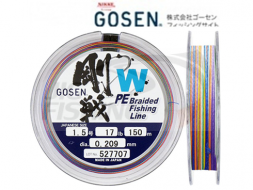 Шнур Gosen W4 PE Braid Multicolor 150m #1 0.171mm 5.6kg