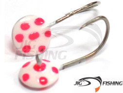 Джиг-головка таблетка форелевая JF 2gr White Pink UV