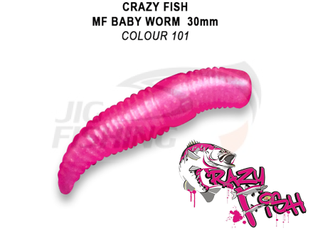 Мягкие приманки Crazy Fish MF Baby Worm Floating 1.2&quot; #101 (Squid+Shrimp)