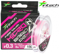 Шнур Intech MicroN PE X4 150m Pink #0.4 0.104mm 4.54kg