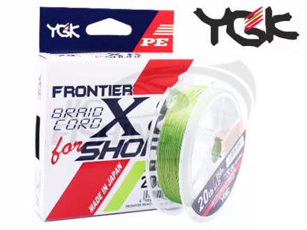 Плетеный шнур YGK Frontier Braid Cord PE X8 For Shore 150m Green #1  0.165mm 7.26kg
