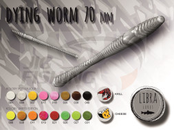 Мягкие приманки Libra Lures Dying Worm 70mm #017 Bubble Gum