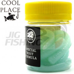 Мягкие приманки Cool Place червь Flat Worm 3.2&quot; #Glow Blue