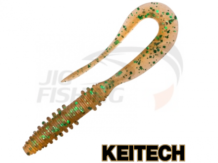 Мягкие приманки Keitech Mad Wag 4.5&quot; #EA02 Peach Green FLK