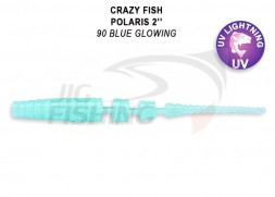 Мягкие приманки Crazy Fish Polaris 2.2&quot;  90 Blue Glowing